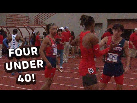 Fastest U.S. High School Boys 4x100m Race EVER?! Four Teams Go Sub-40 In Epic Texas UIL 6A Final