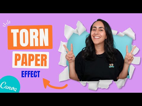 How to Pop out of a Ripped Paper Hole Canva Pro Tutorial