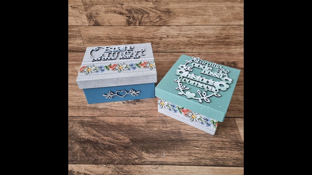 Como pintar caixinha de MDF - Pintura com Decoupage em MDF - Artesanato fácil
