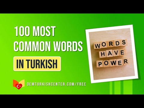 Turkish Words | 100 most common Turkish words | Dem Turkish Center