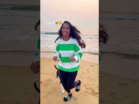 just chilling in beach⛱️ #deepthisunaina #shanmukhjaswanth #shorts