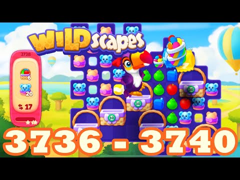 Wildscapes Level 3736 - 3740 HD Walkthrough 3 match puzzle | android | 3737 | 3738 | 3739 | IOS