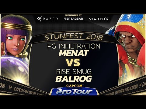 PG Infiltration (Menat) vs Rise Smug (Balrog) - Stunfest 2018 Top 32 - SFV - CPT 2018