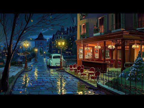 Lost in the 1930s ☔ Rain on Streets with Soft Oldies Playing in Another Room (Rainfall Ambience)