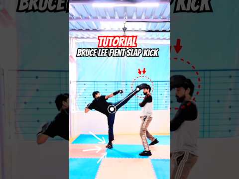 Selfdefense amazing Bruce Lee Fient slap kick tutorial 🥋💥#brucelee #kick #trending #combat #kungfu
