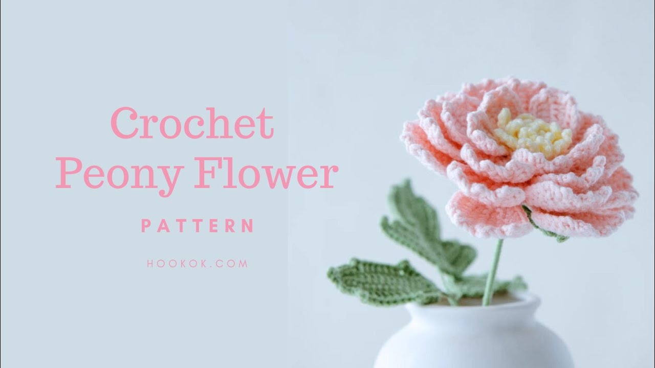 Crochet Peony Flower