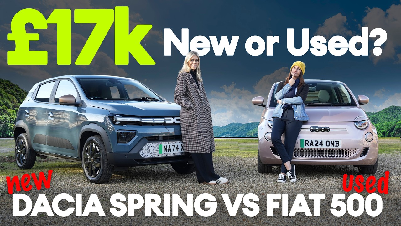 £17k cheap EV challenge: Brand new Dacia Spring or Used Fiat 500e? | Electrifying