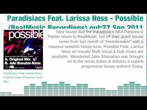 Paradisiacs Feat. Larissa Ness - Possible