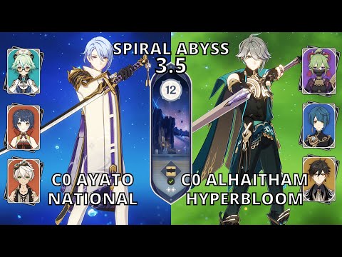 Spiral Abyss 3.5 Ayato National & Alhaitham Hyperbloom