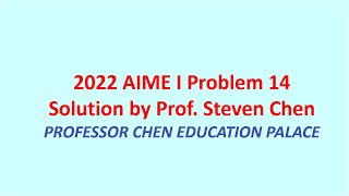 2022 AIME I Problem 14