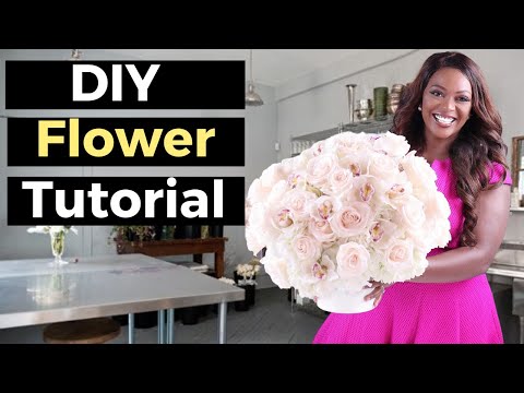 Part of a video titled How to Make a Flower Arrangement With Artificial Flowers (And Where ...
