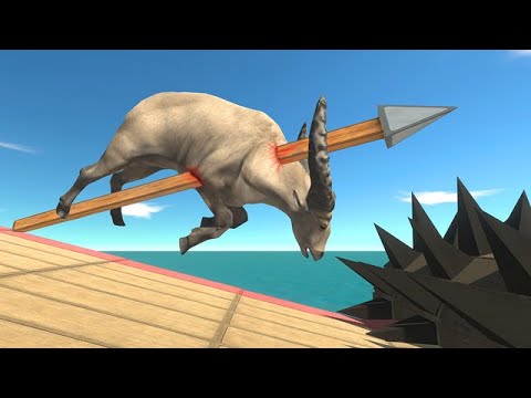 Escape From Downhill With Various Obstacles - Animal Revolt Battle Simulator