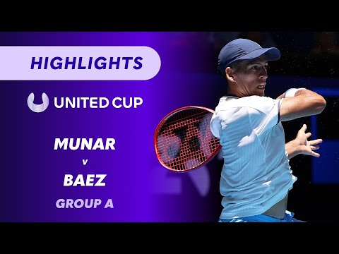 Jaume Munar (ESP) v Sebastian Baez (ARG) - United Cup Highlights | Wide World of Sports