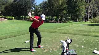 George Leigh UNLV golf mid iron tee shot par3 h2 tavistock Isleworth 10/22/19