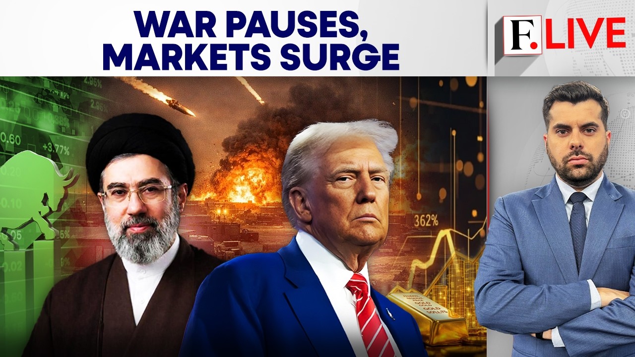 US Iran Ceasefire: Oil Falls, Stocks & Gold Rise as Iran and US Announce Truce | Firstpost Live