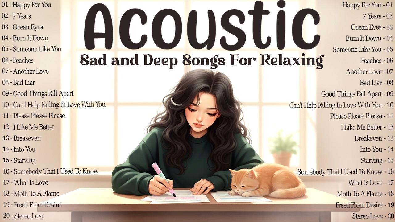 Soft Acoustic Songs 2026 with Lyrics 🌙 Sad and Deep English Songs For Relaxing