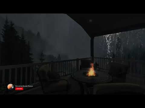 More Calm When Immersing in Balcony Ambience with Heavy Rain Rain Covers my Mind