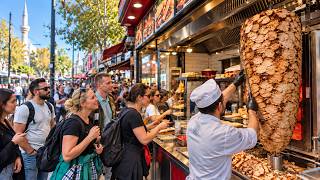 ISTANBUL, TURKEY 🇹🇷 Aksaray & Laleli: Giant Döner, Shopping & Street Life | 4K W