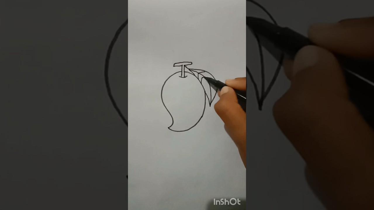 Very Easy Mango Drawing 🥭🥭 #mango  #drawing  #art  #sketch  #shorts  #viral