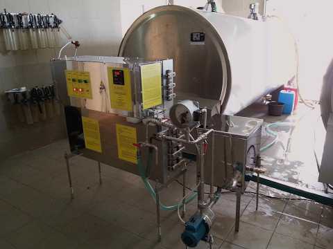 Відео вивантаження та підключення лінії викачування продукту пастеризатора УЗМ-300