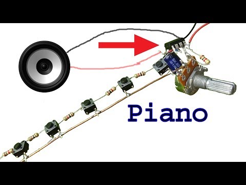 How to make Piano use ne555 timer ic, diy piano electronics project Video