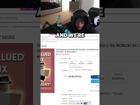 I Bought A Roblox Account For $5! #shorts