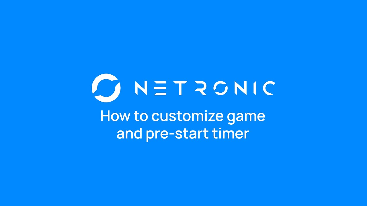 How to customize game and pre-start timer
