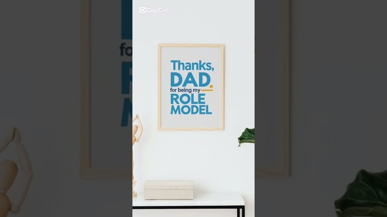 Thanks Dad for Being My Role Model – Father’s Day Printable Wall #fathersday #father #gift  #art