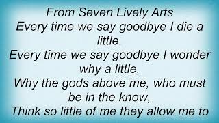 Benny Goodman - Ev&#39;ry Time We Say Goodbye Lyrics