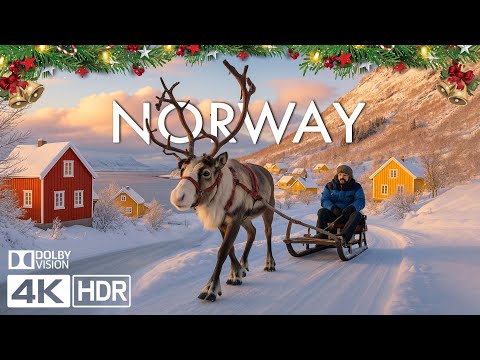 Winter in Norway 4K 🎄 Stunning Snowy Fjords & Peaceful Cinematic Nature Film