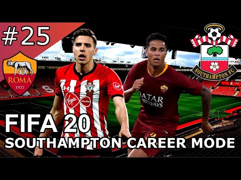 EUROPA LEAGUE KNOCKOUT STAGE VS ROMA! - FIFA 20 SOUTHAMPTON CAREER MODE - EPISODE #25