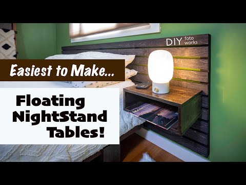 DIY Floating Nightstands // Bedside Tables // Easy to Make!