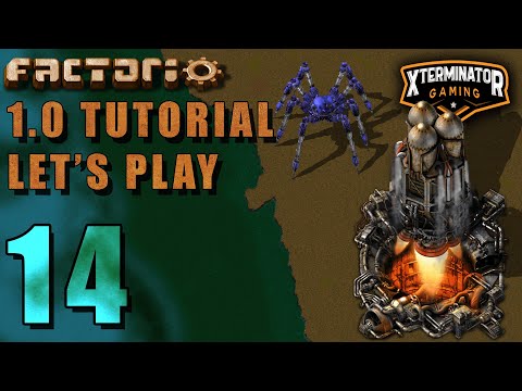 Factorio 1.0 Tutorial Lets Play EP14 -  Combat Robots! :Introduction Guide For New Players Gameplay