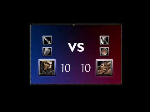Taurens VS Knights -  10vs10 - No Upgrades