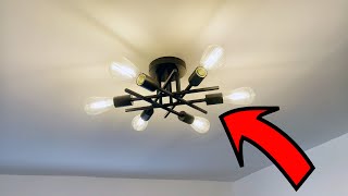 YONOK 6 Lights Semi Flush Mount Ceiling Light Fixture, Solid Kitchen Light Fixture Ceiling - Review