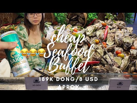 O que você pode conseguir com 8 usd/189k Dong em um buffet de frutos do mar em Nha Trang?!?
