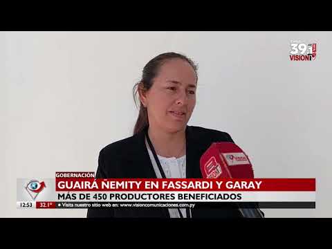 Guairá Ñemity: 450 productores son beneficiados en Garay y Fassardi
