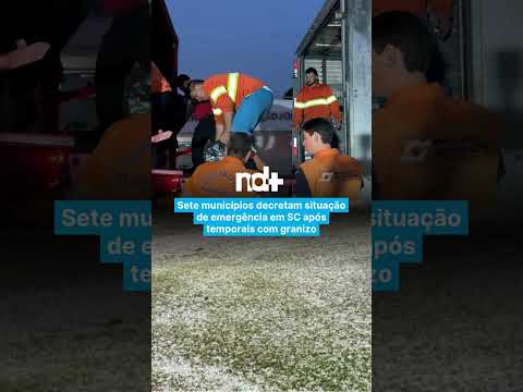 Sete municípios decretam situação de emergência em SC após temporais com granizo