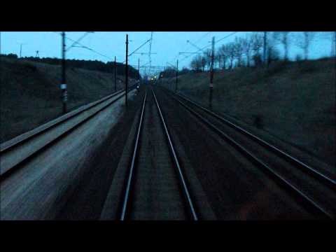 Odcinek CMK Olszamowice - Psary z tyłu pociągu EIC Klimczok