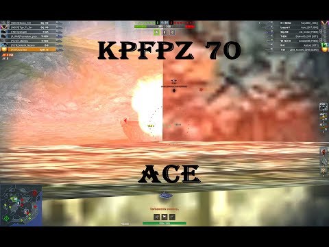 World of tank Blitz - Ace with KpfPz 70 at Naval Frontier