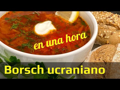 Sopa ucraniana de remolacha. Borsch. Una de las mejores sopas del mundo