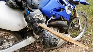 DIRTBIKER GETS SPEARED THROUGH LEG AND LIVES!!!