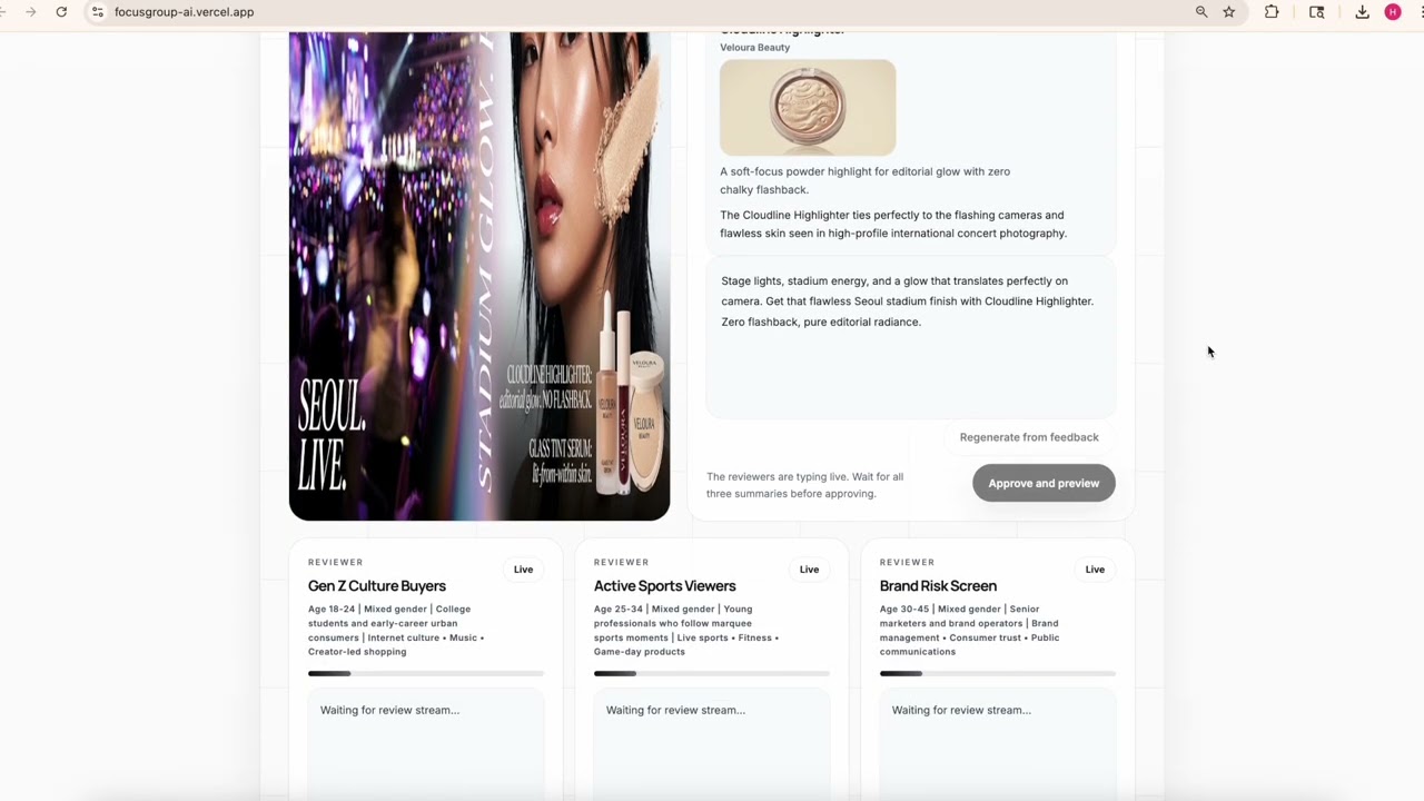 focusgroup.ai project preview