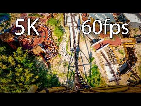 Toutatis front seat on-ride 5K POV @60FPS Parc Asterix
