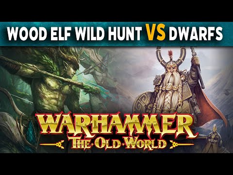 Wood Elf Realms Orion's Wild Hunt VS Dwarfs - Warhammer The Old World Battle Report