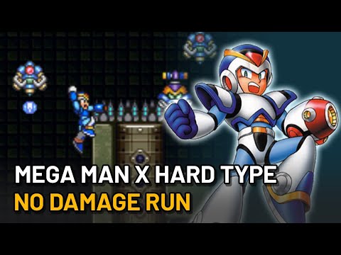 Mega Man X Hard Type - Full Gameplay 100% (No Damage)