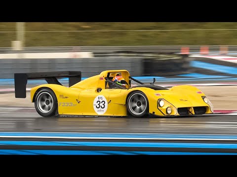Thumbnail for Yellow Ferrari 333 SP racing on track: Accelerations, Fly Bys & Great 4.0L V12 Engine Sound! by Ferrari 333 SP