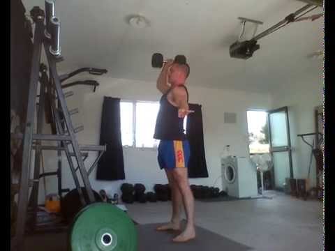 One Arm Clean & Press (1x27.5kg)