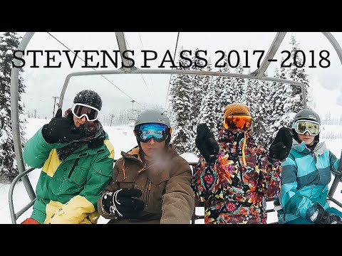 Snowboarding at Stevens Pass - 2017 2018