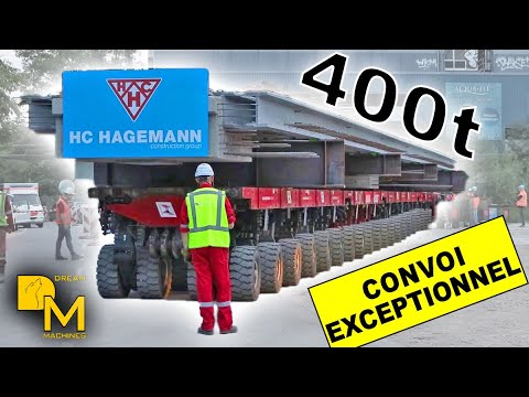 SCHWERGEWICHT auf 20 Achsen! Schwertransport transportiert 400 Tonnen schwere Eisenbahnbrücke